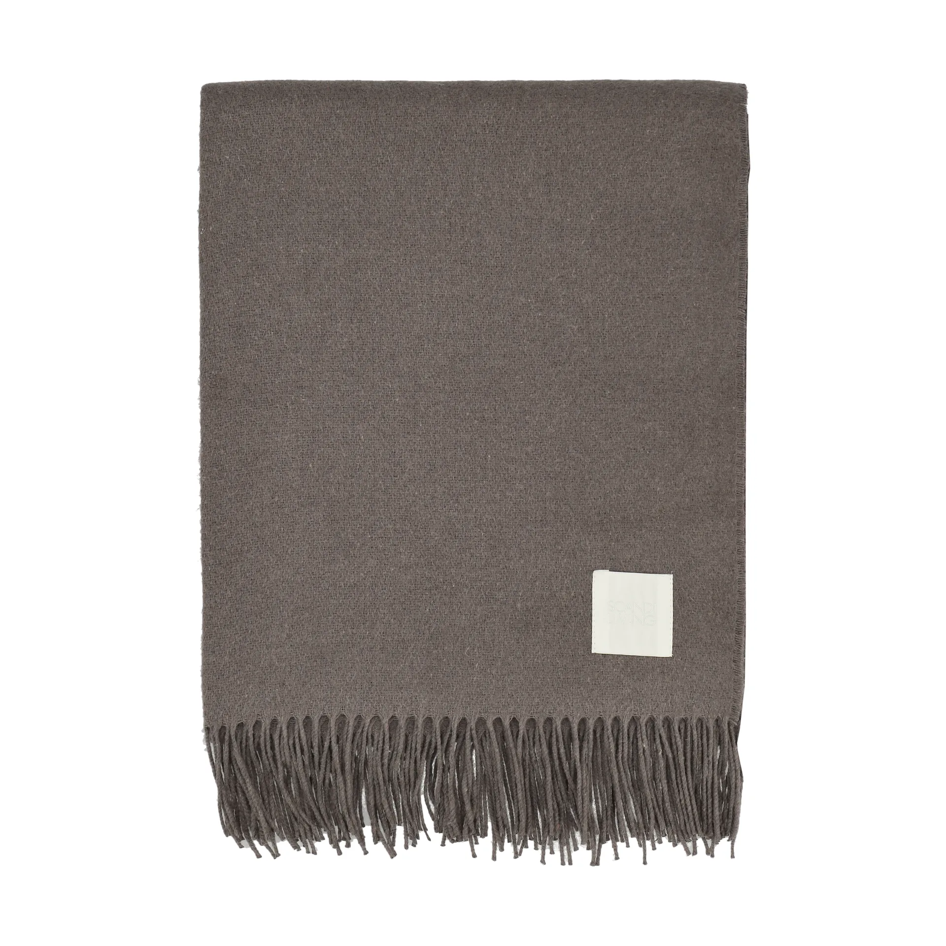 Loom bomullspläd 125x170 cm, Taupe Scandi Living