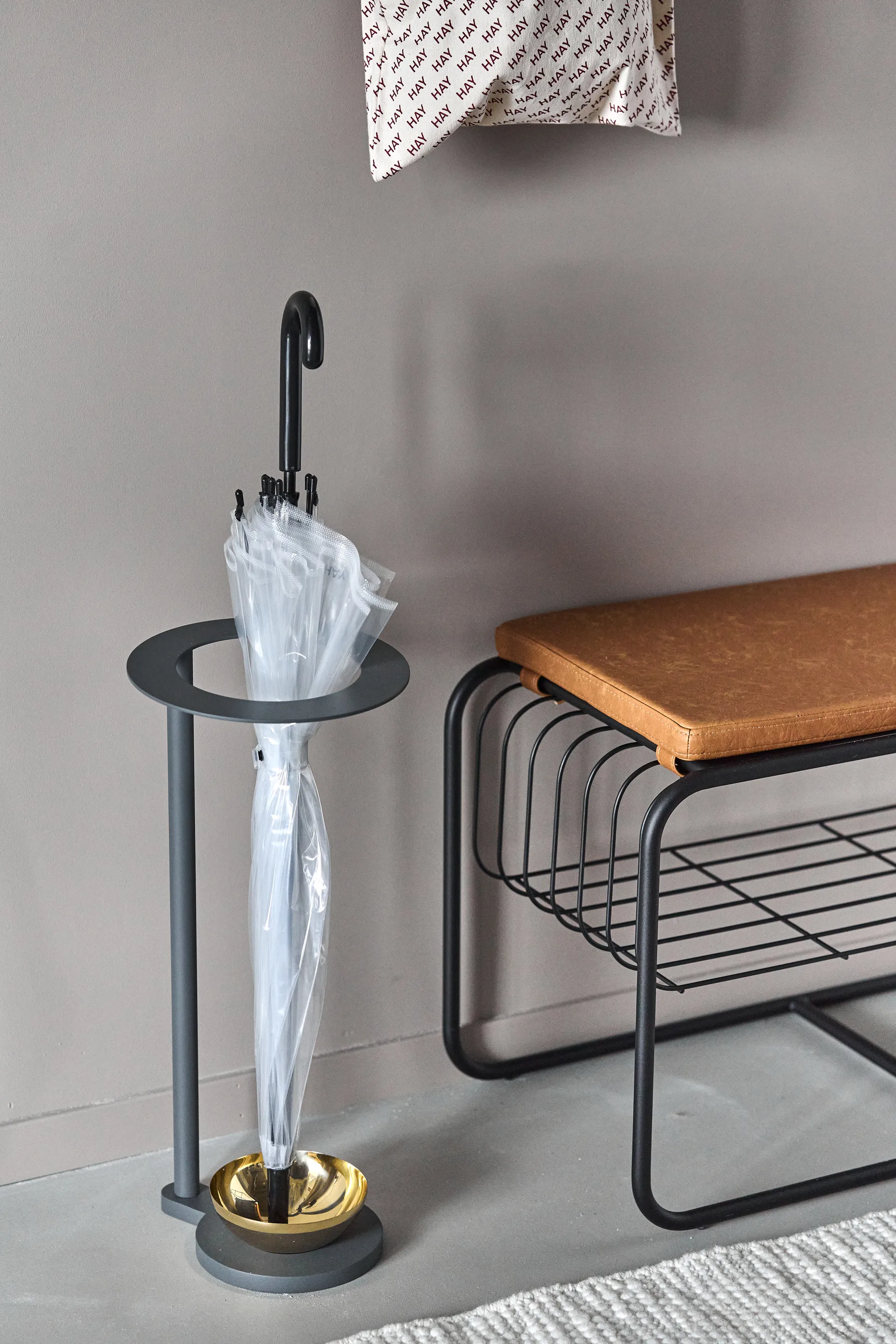 Nod bänk/skohylla 80x36x42 cm, Black Scandi Living