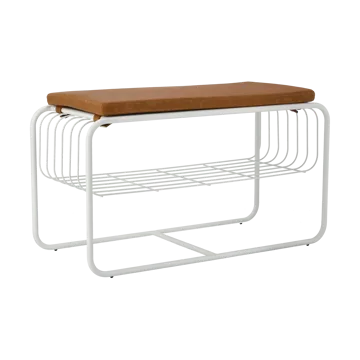 Nod bänk/skohylla 80x36x42 cm - White - Scandi Living