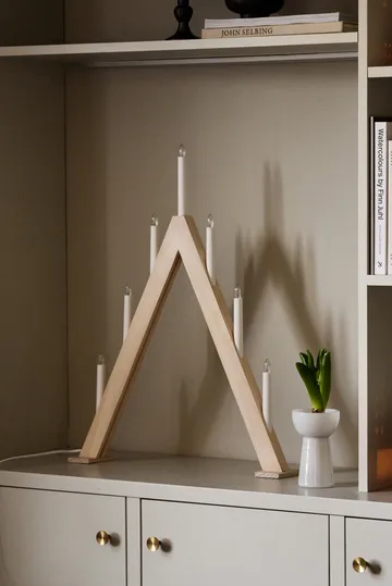 Nord adventsljusstake 60 cm - Vitlaserad - Scandi Living