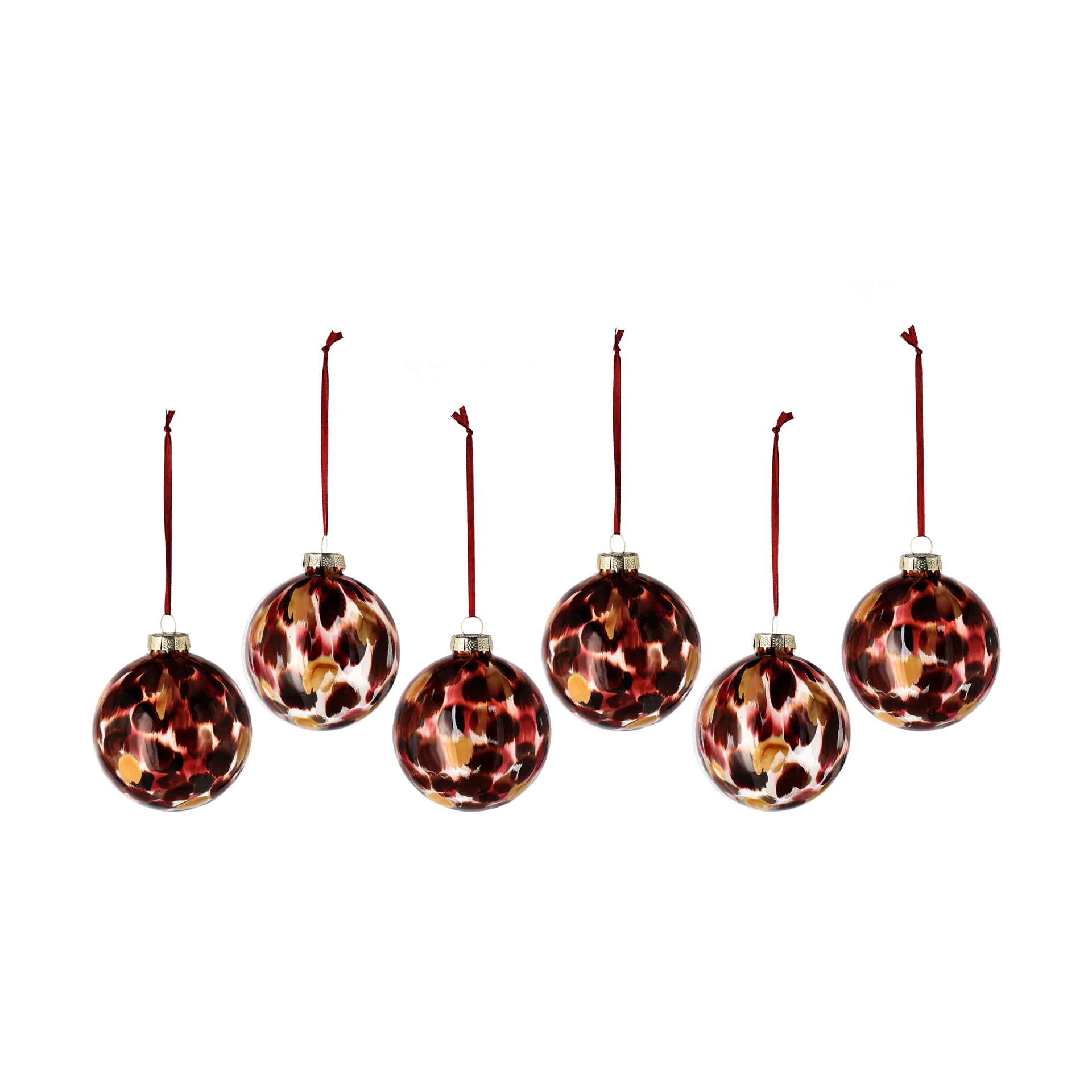 Overcast julkula Ø8 cm 6-pack, Röd Scandi Living