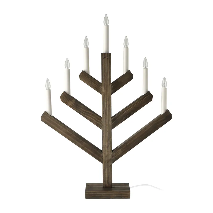 Pine adventsljusstake 62 cm - Mörkbetsad - Scandi Living