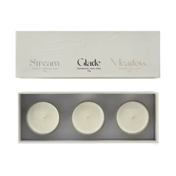 Presentförpackning doftljus 70g 3-pack - Stream/Glade/Meadow - Scandi Living
