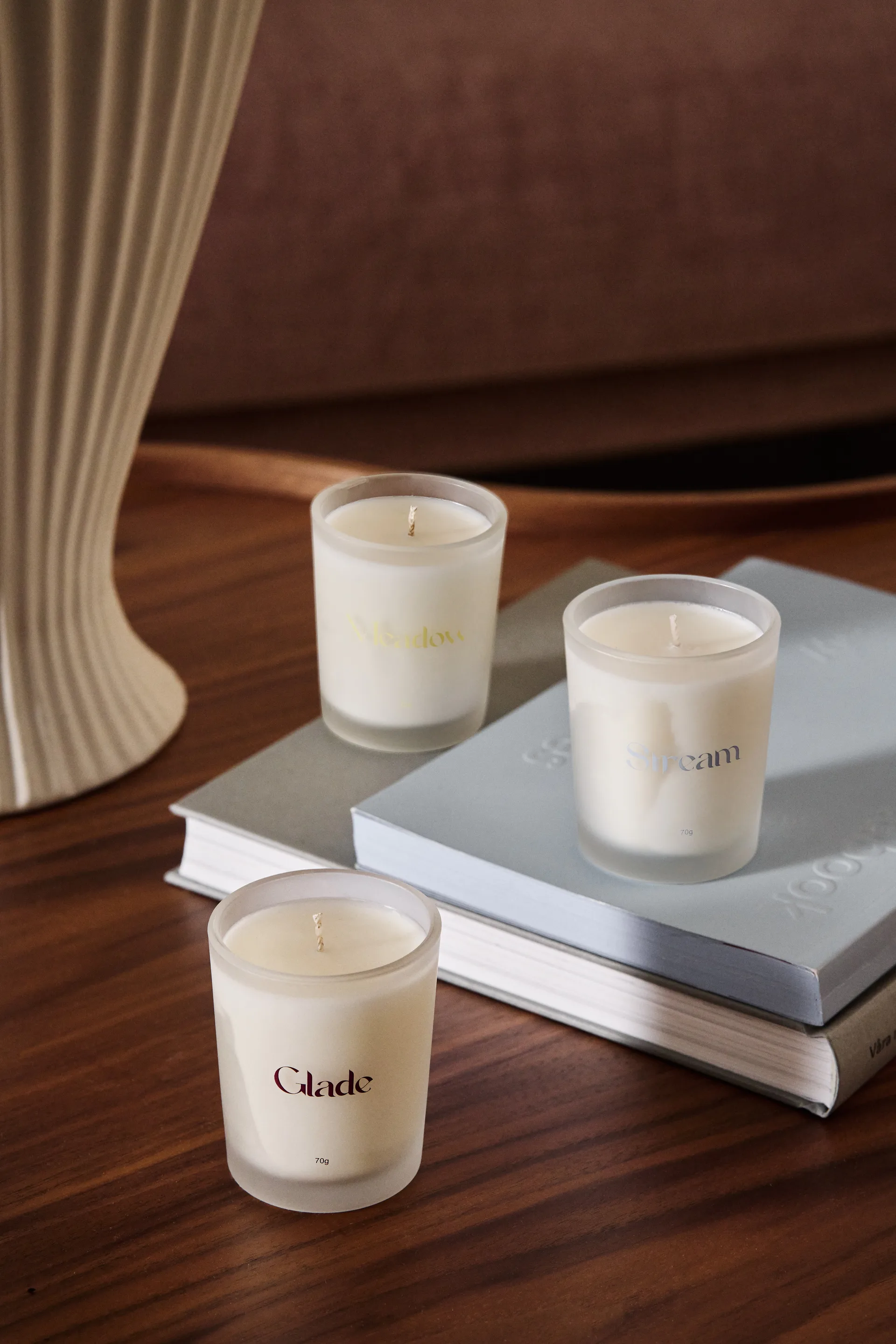 Presentförpackning doftljus 70g 3-pack, Stream/Glade/Meadow Scandi Living