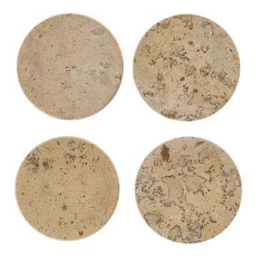 Ridge glasunderlägg Ø10 cm 4-pack - Marmor - Scandi Living