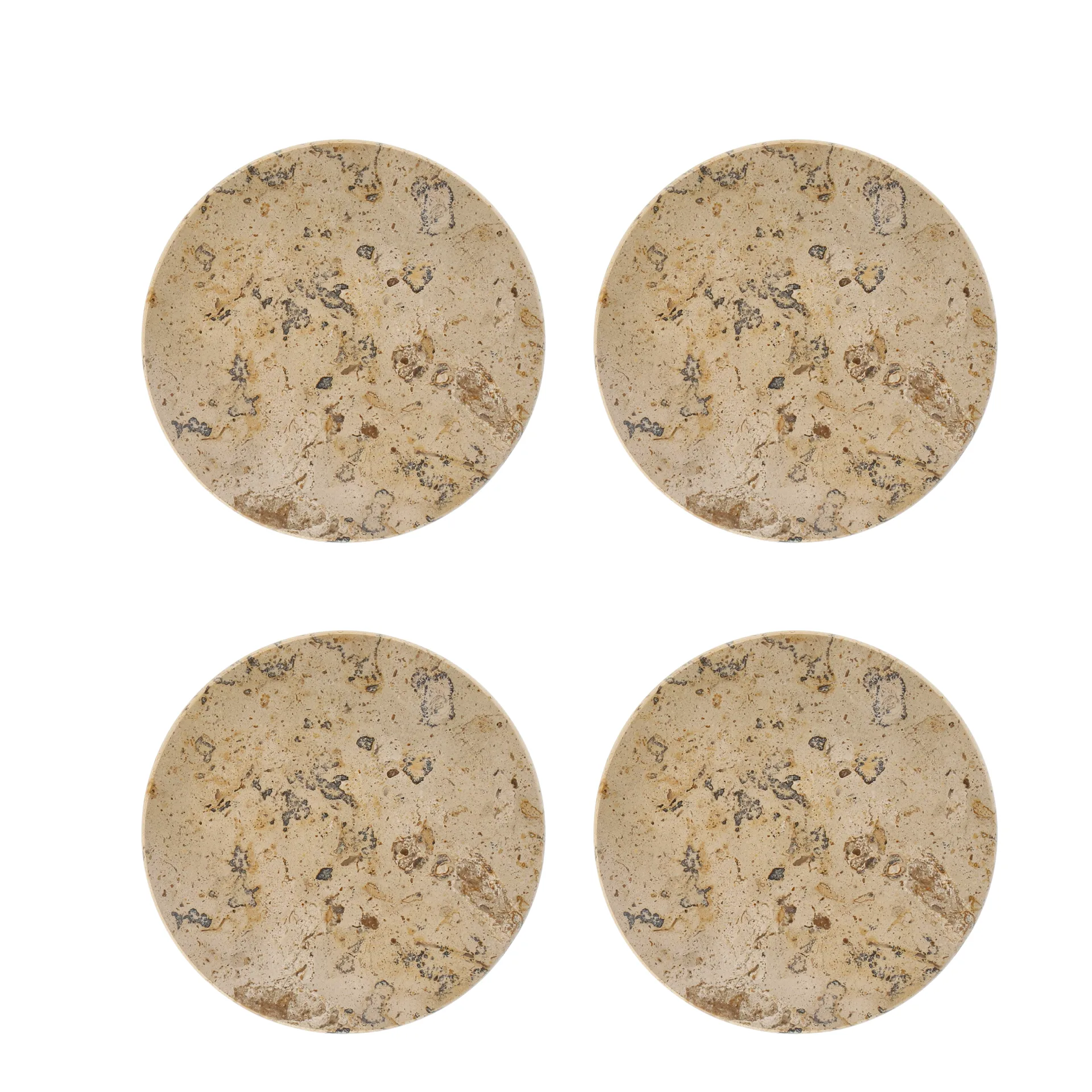 Ridge glasunderlägg Ø10 cm 4-pack, Marmor Scandi Living