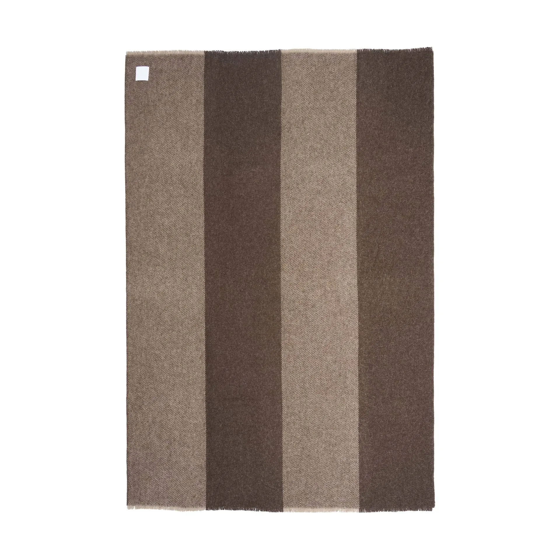 Row randig ullpläd, Brun, 120x185 cm Scandi Living