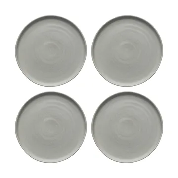 Sandsbro assiett ljusgrå, Ø20 cm, 4-pack - Scandi Living