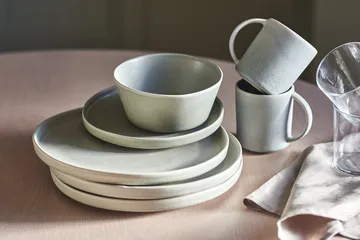Sandsbro assiett ljusgrå, Ø20 cm, 6-pack - Scandi Living