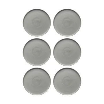 Sandsbro mattallrik ljusgrå, Ø26 cm, 6-pack - Scandi Living