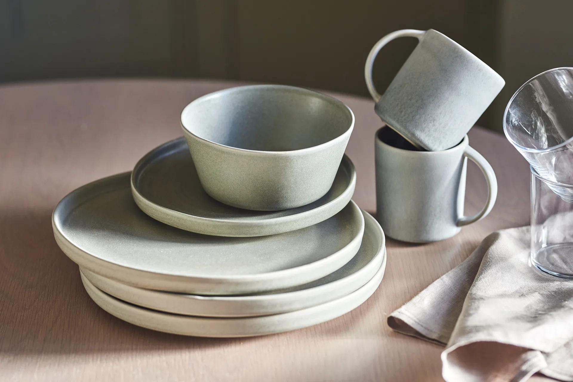 Sandsbro mattallrik ljusgrå, Ø26 cm, 6-pack Scandi Living