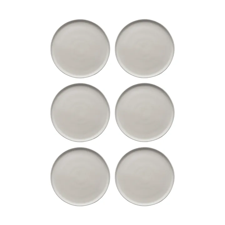 Sandsbro mattallrik offwhite, Ø26 cm, 6-pack - Scandi Living