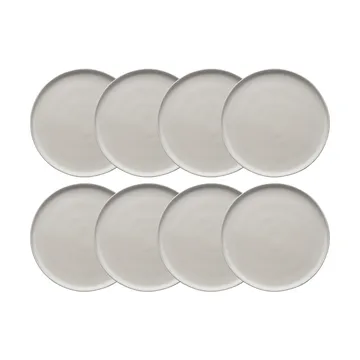 Sandsbro mattallrik offwhite, Ø26 cm, 8-pack - Scandi Living