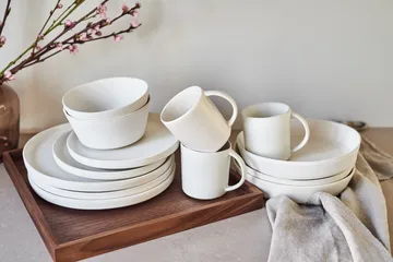 Sandsbro pastatallrik offwhite, Ø23 cm, 4-pack - Scandi Living