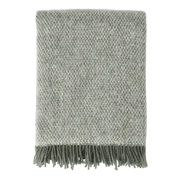 Sandstone ullpläd 130x180 cm - Khaki grön - Scandi Living