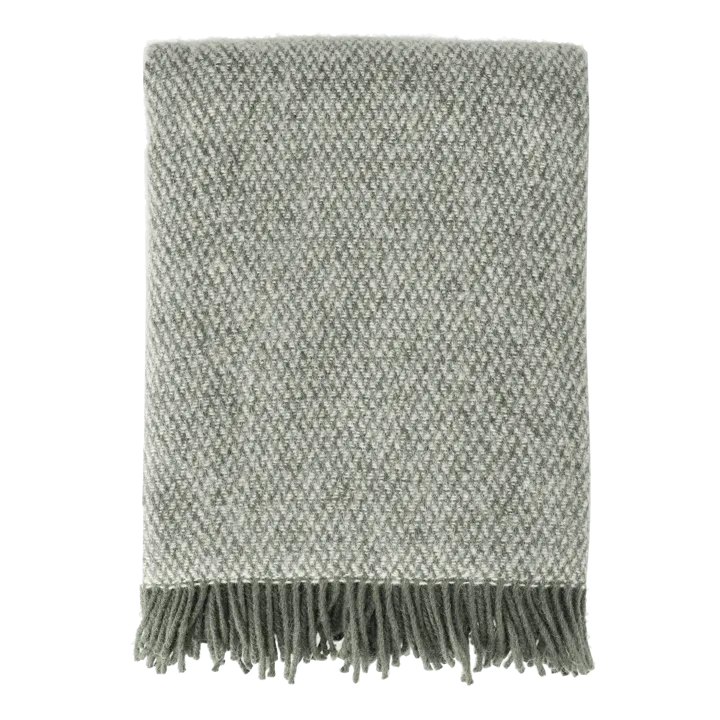Sandstone ullpläd 130x180 cm - Khaki grön - Scandi Living