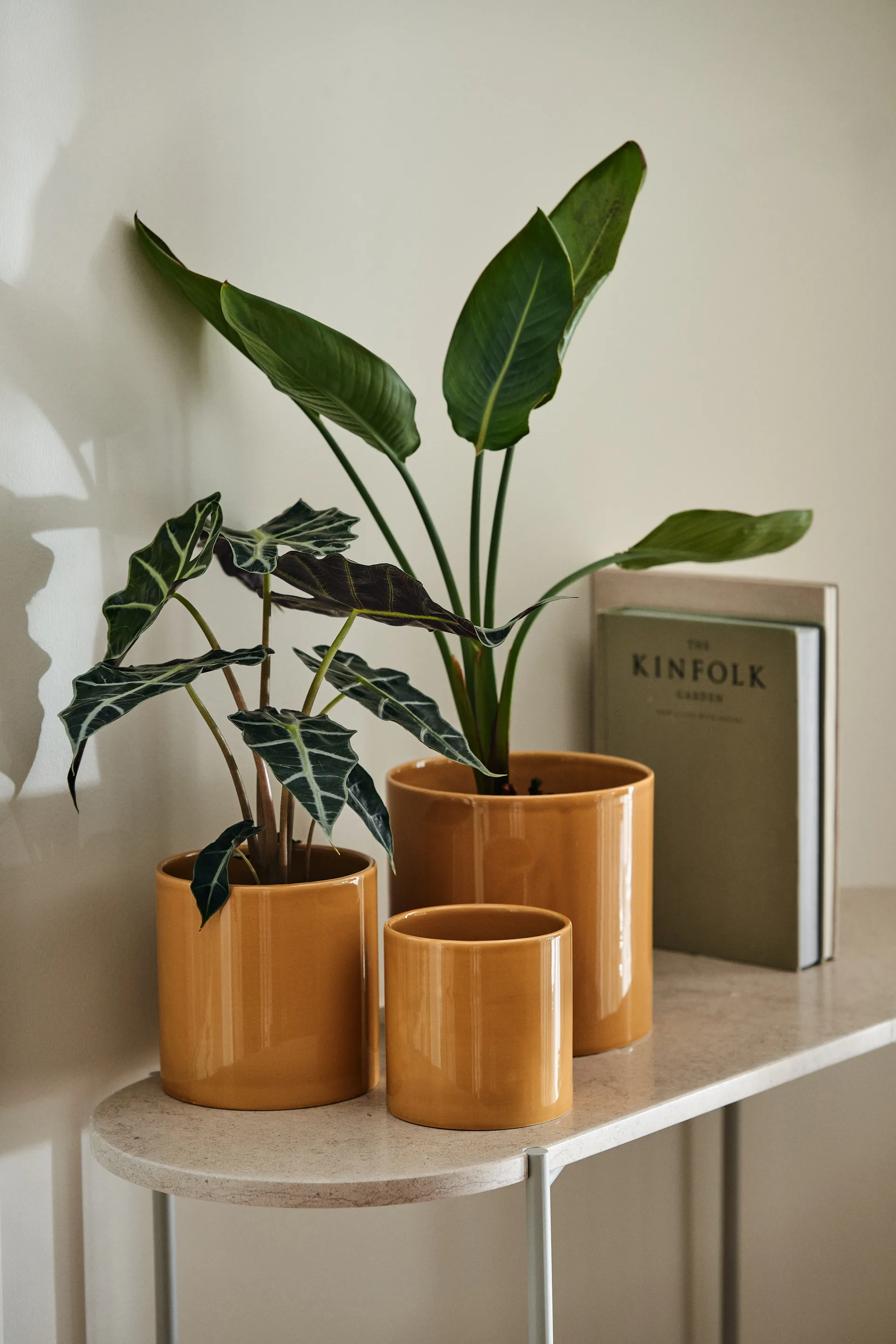 Sleek kruka Ø12 cm, Mustard Scandi Living