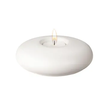 Stone ljuslykta Ø13 cm - Vit - Scandi Living