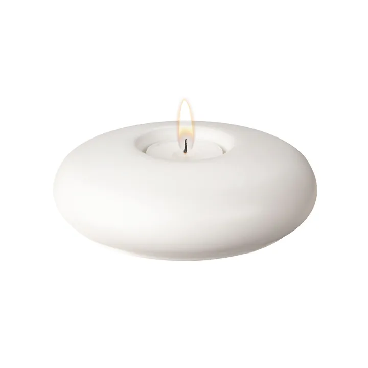 Stone ljuslykta Ø13 cm - Vit - Scandi Living
