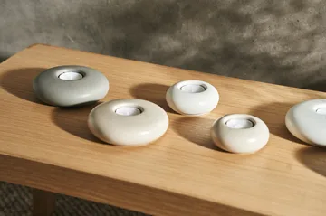 Stone ljuslykta Ø9 cm - Beige - Scandi Living