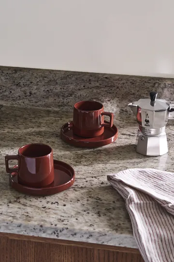 Taper frukostset 12 delar - Röd - Scandi Living