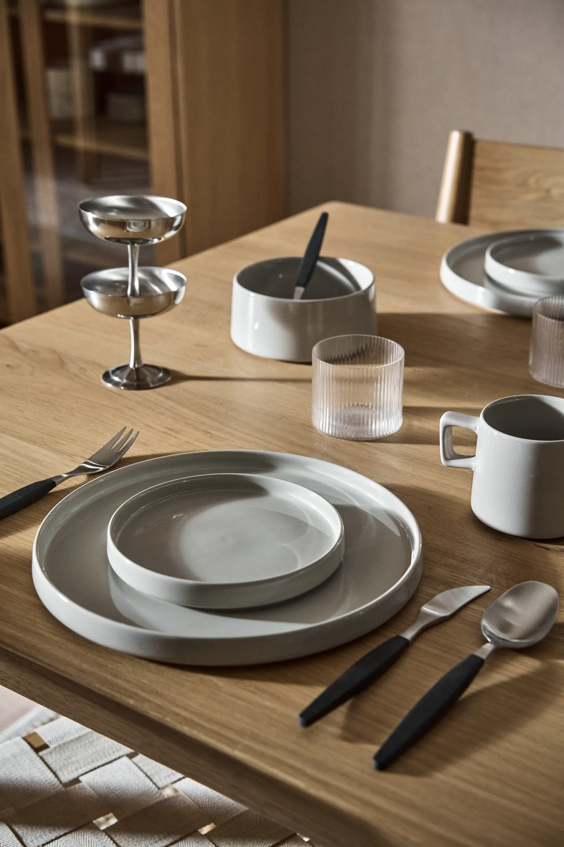 Taper servisset 12 delar - Ljusgrå Scandi Living