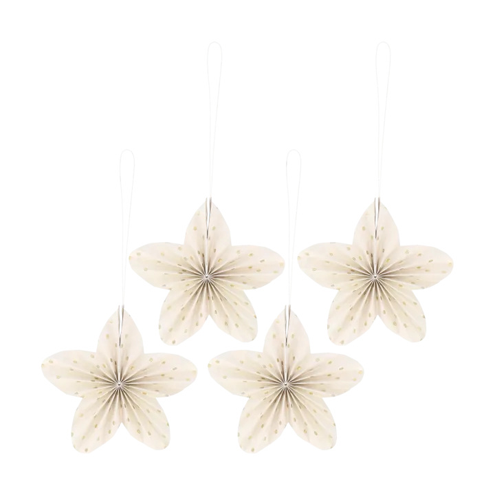 Twinkle julgranshänge 4-pack - Guld prickig - Scandi Living