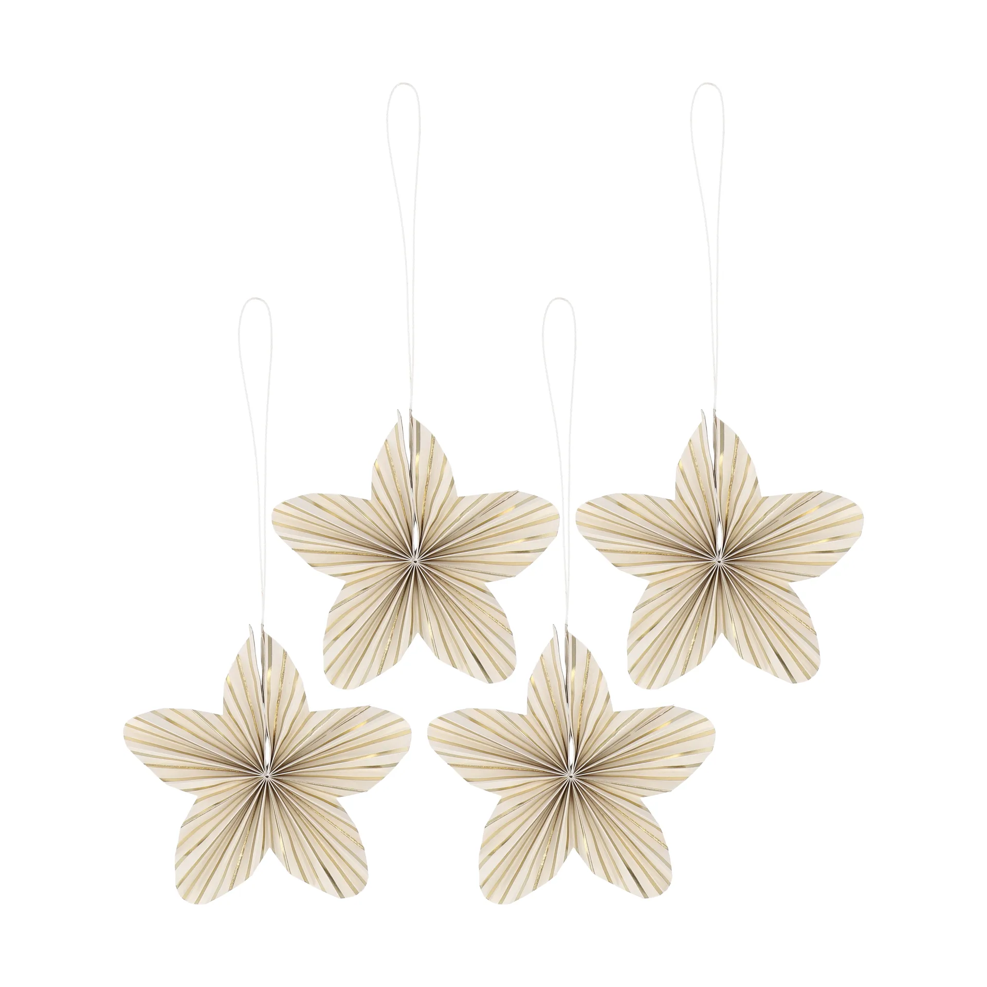 Twinkle julgranshänge 4-pack, Guld randig Scandi Living