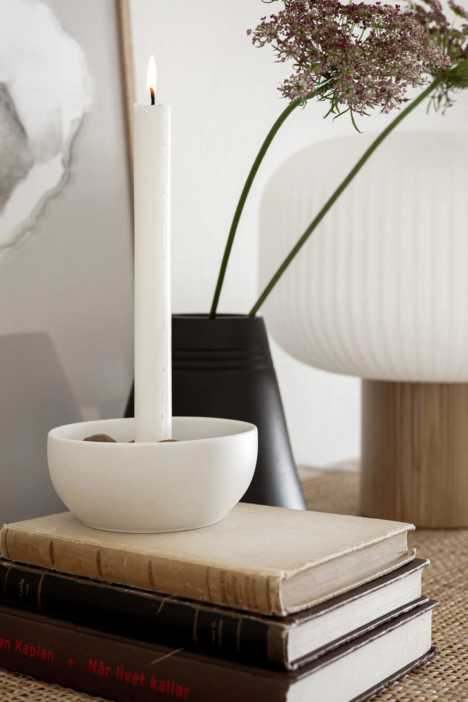 Valley ljusstake Ø12 cm, Vit Scandi Living