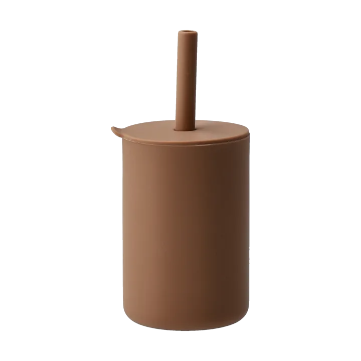 Vega mugg med sugrör silikon - Hazel - Scandi Living