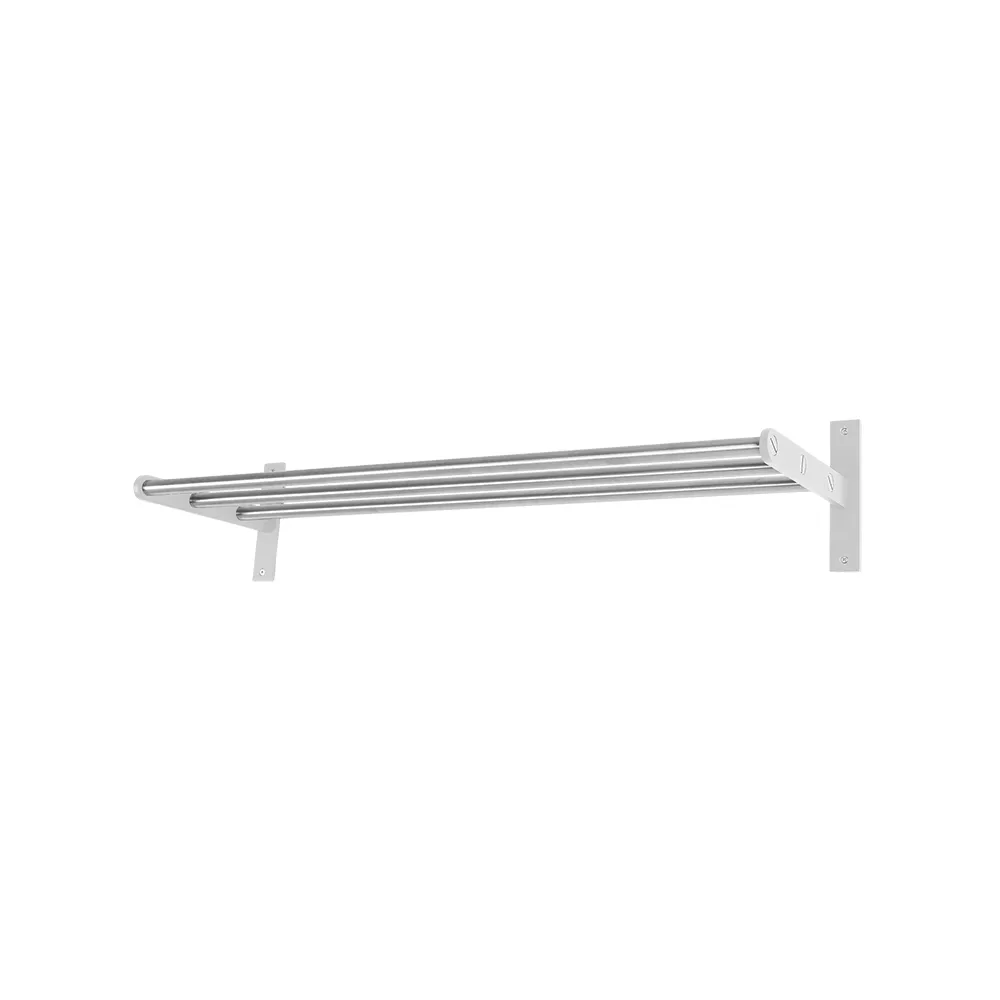 Scherlin hallhylla 12, Stål/vit-vitlackerad aluminium Scherlin