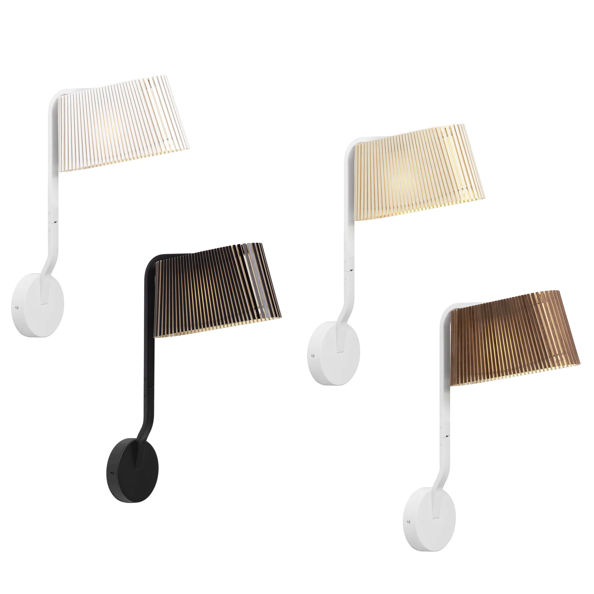 Owalo 7030, vägglampa, black laminated Secto Design
