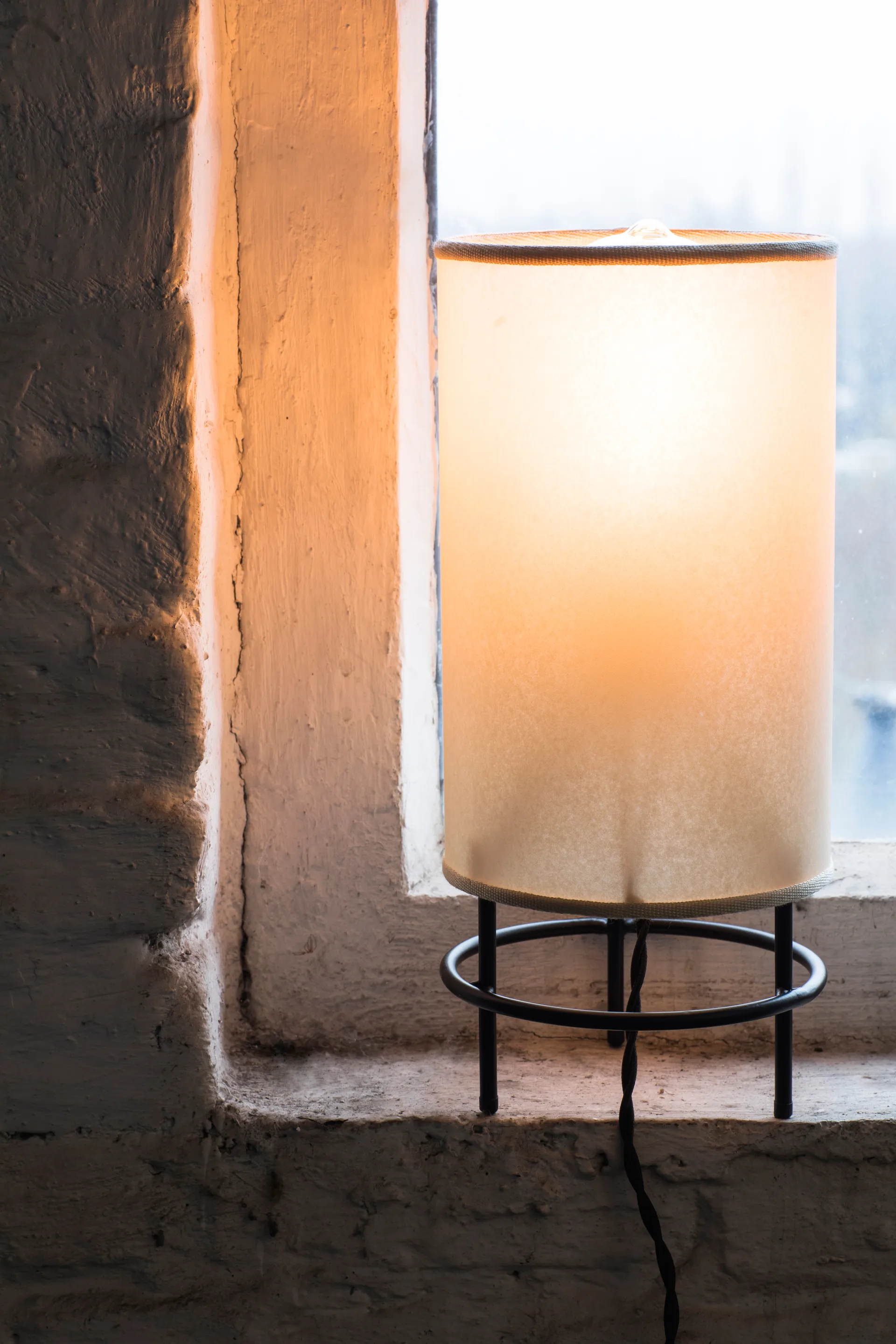 Cylinder bordslampa Ø13 cm, Beige Serax