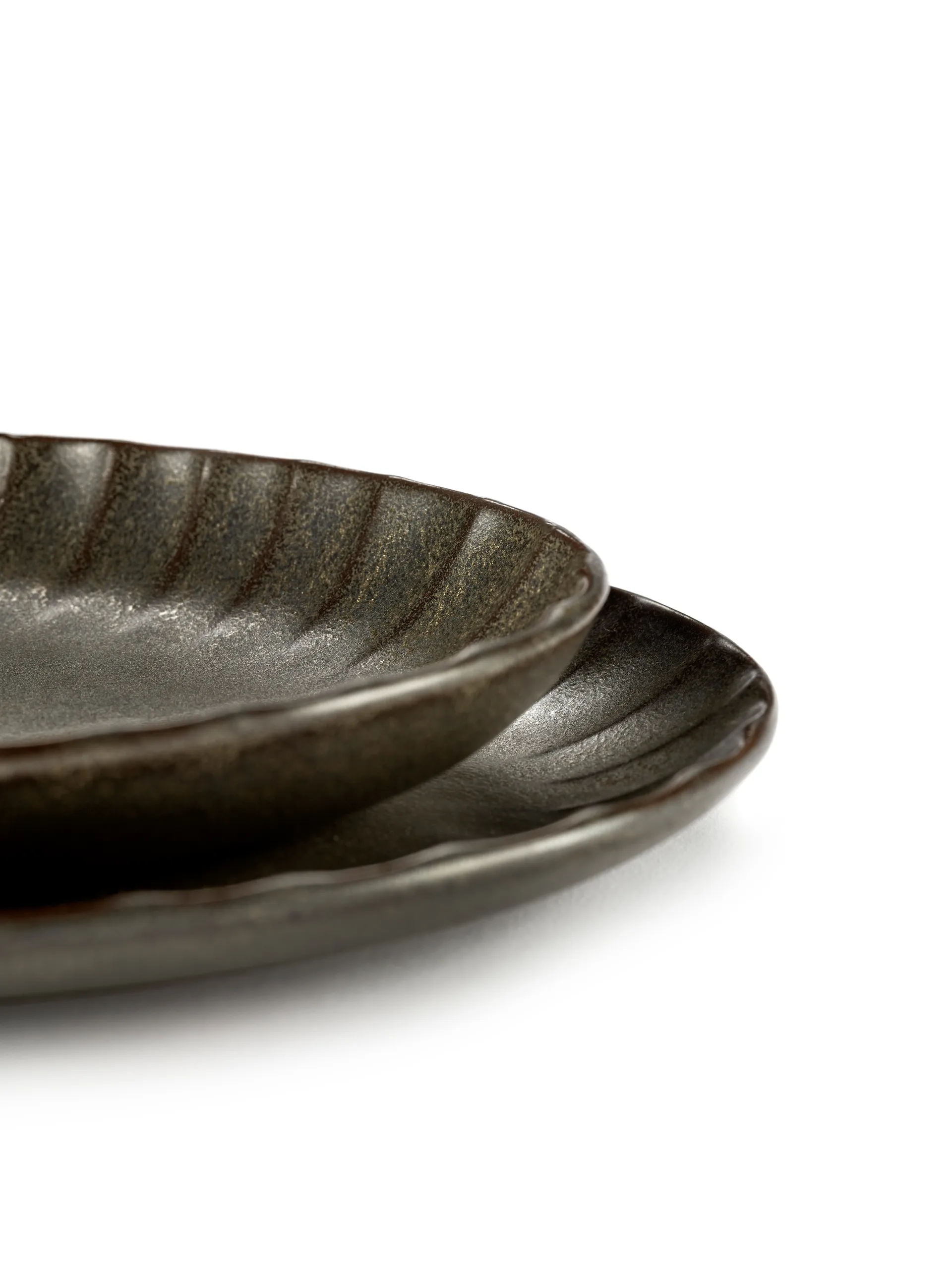 Inku oval serveringsskål M 15,4x22 cm, Green Serax