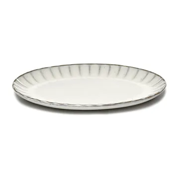 Inku oval tallrik S 17,5x25 cm - White - Serax