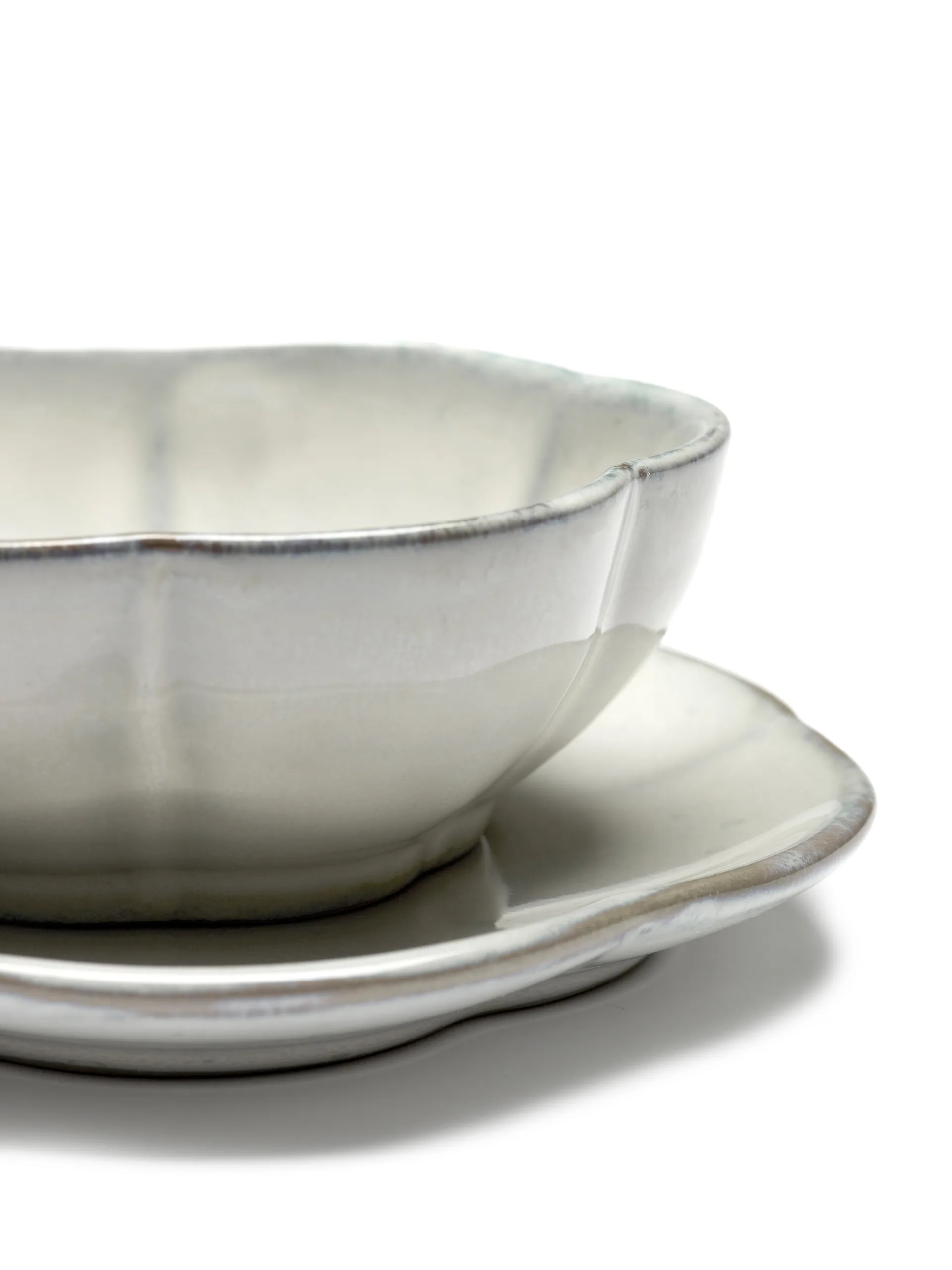 Inku räfflad skål M Ø11 cm, White Serax