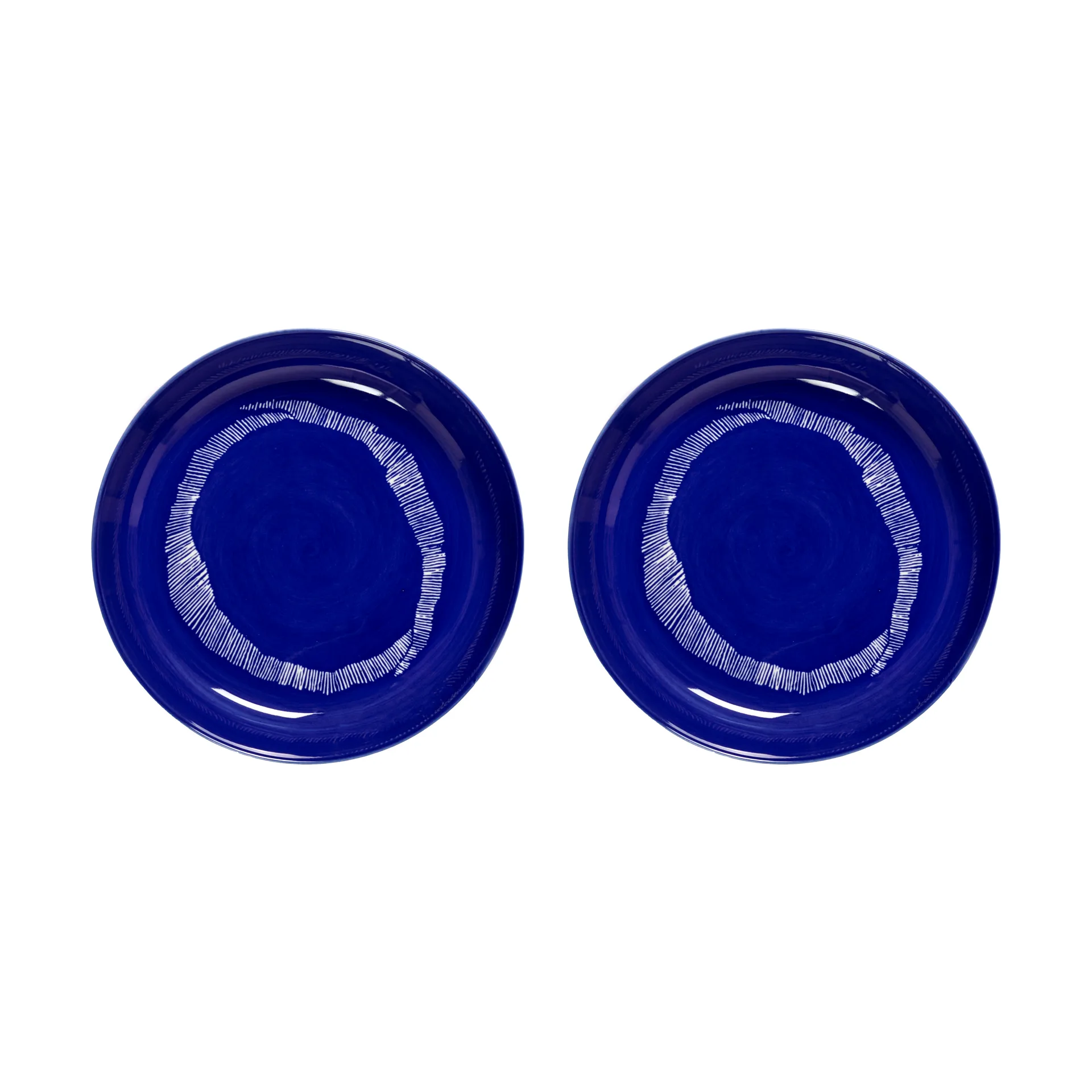Ottolenghi Feast djup tallrik Ø22 cm 2-pack, Dark blue stripes-white Serax