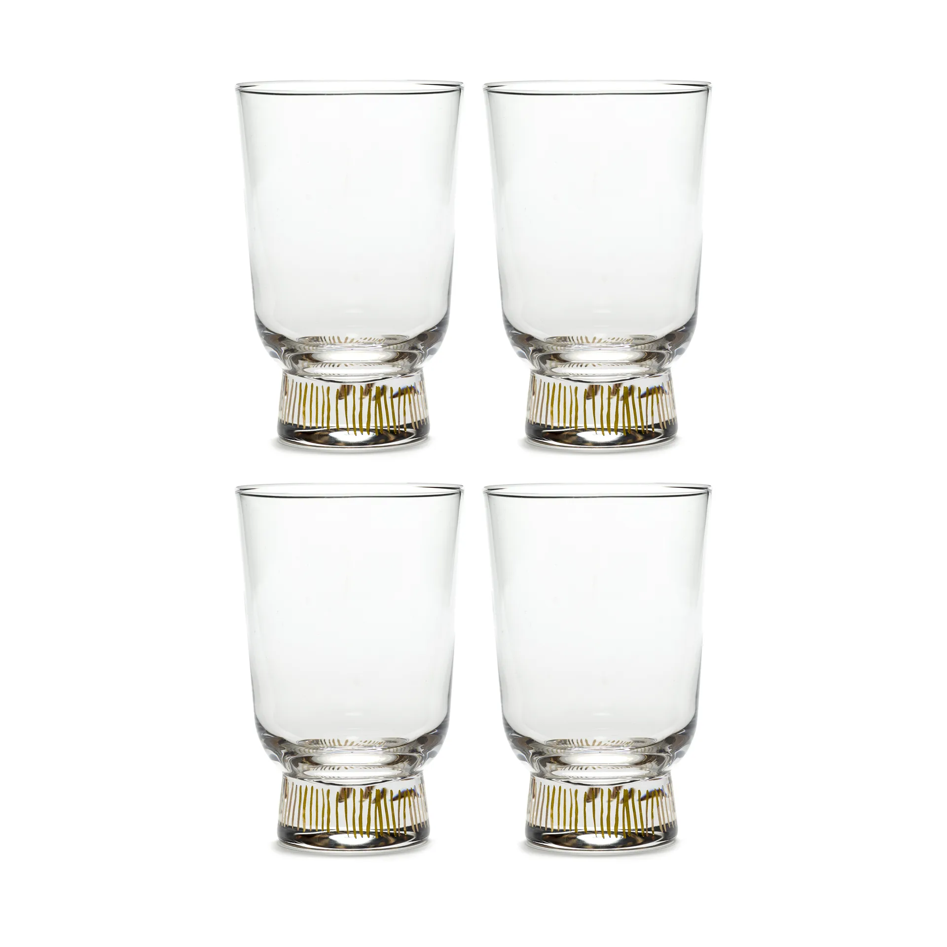 Ottolenghi Feast dricksglas 33 cl 4-pack, Stripes gold Serax