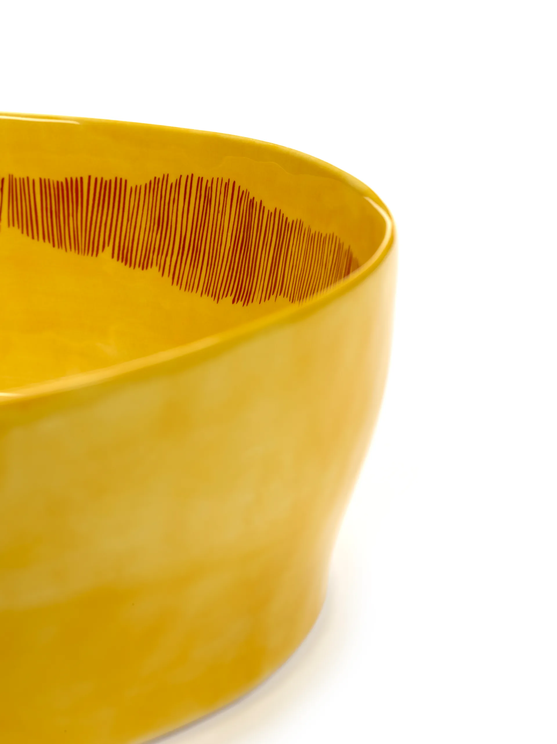 Ottolenghi Feast salladsskål Ø27,5 cm, Yellow stripes-red Serax