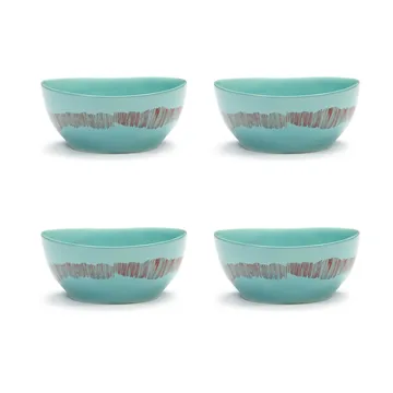 Ottolenghi Feast skål S Ø15 cm 4-pack - Azure stripes-red - Serax