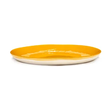 Ottolenghi Feast tallrik M Ø22,5 cm 2-pack - Yellow stripes-white - Serax