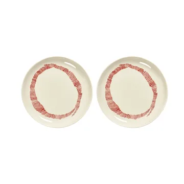 Ottolenghi Feast tallrik S Ø19 cm 2-pack - White stripes-red - Serax