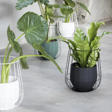 Serax blomkruka i korg Ø37 cm h46 cm - White - Serax