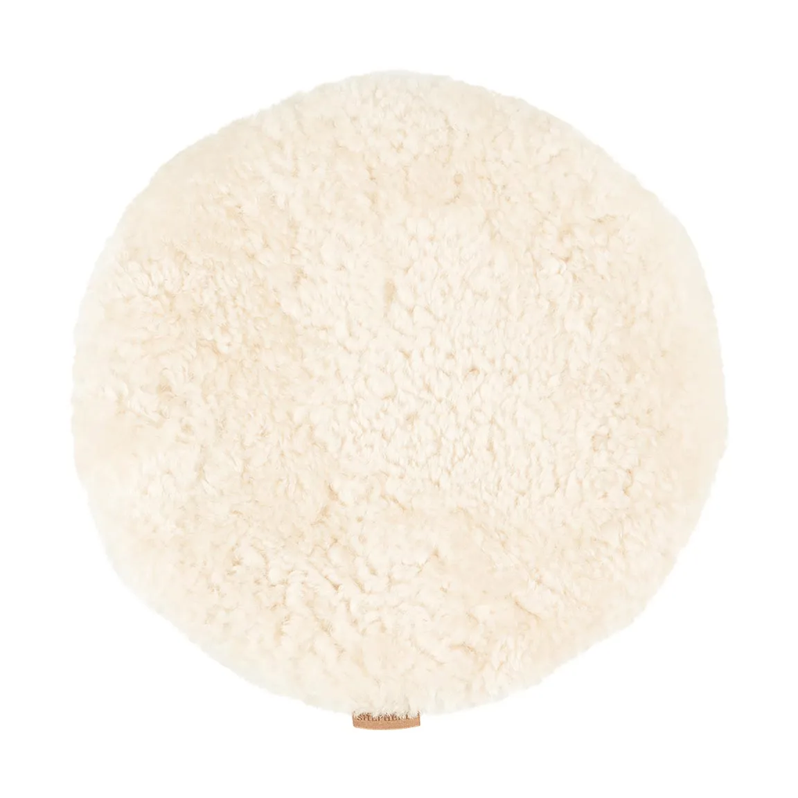 Jill stolsdyna vadderad, Creme (vit), Ø36 cm Shepherd of Sweden