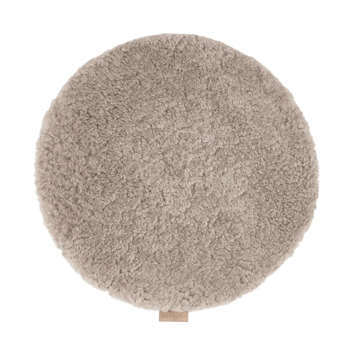 Jill stolsdyna vadderad, Stone (beige), Ø36 cm Shepherd of Sweden