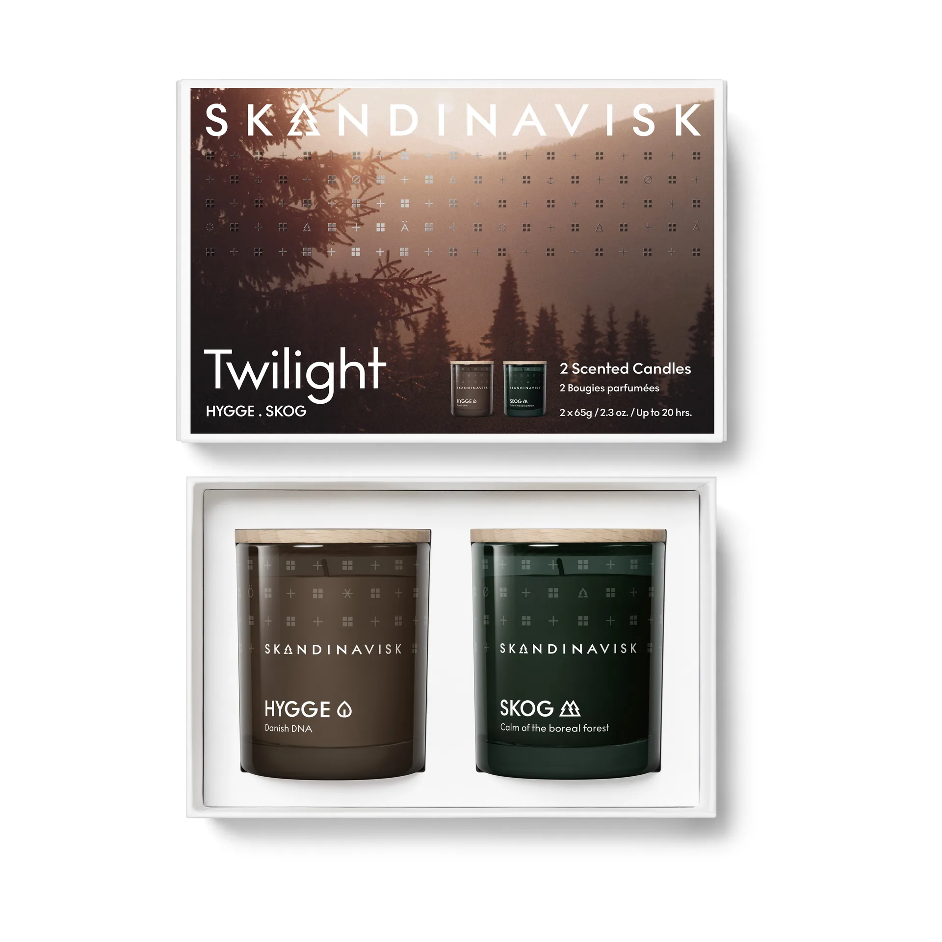 Twilight doftljus gåvoset 2 delar, 65 g Skandinavisk
