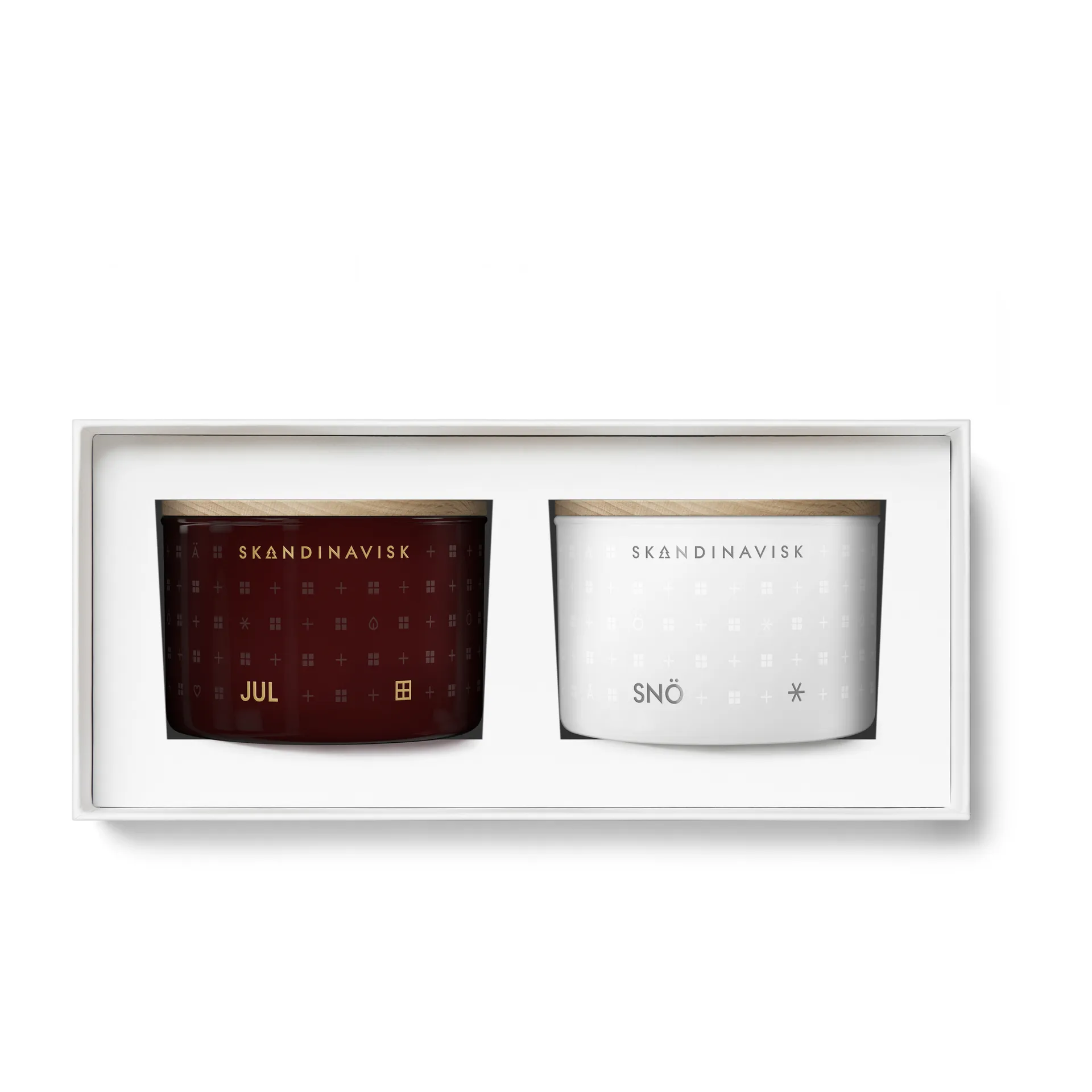 White Christmas Mini ljus gåvoset 2 delar, 2x90g Skandinavisk