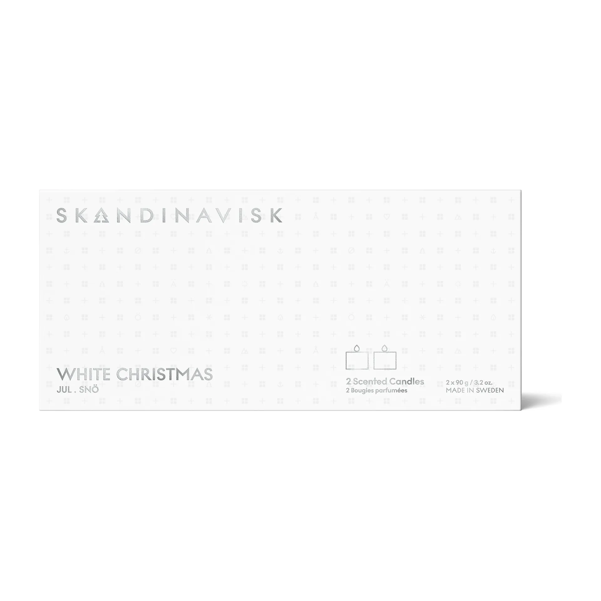 White Christmas Mini ljus gåvoset 2 delar, 2x90g Skandinavisk