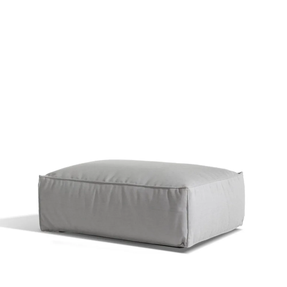 Asker soffmodul, Sunbrella Sling light grey, fotpall Skargaarden