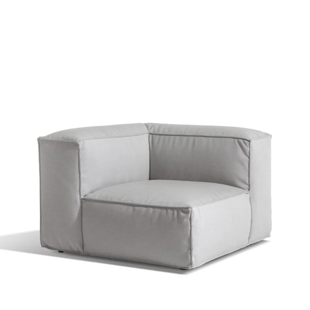 Asker soffmodul, Sunbrella Sling light grey, hörndel Skargaarden